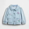 Denim werkjasje met borduursels voor Baby & Peuter