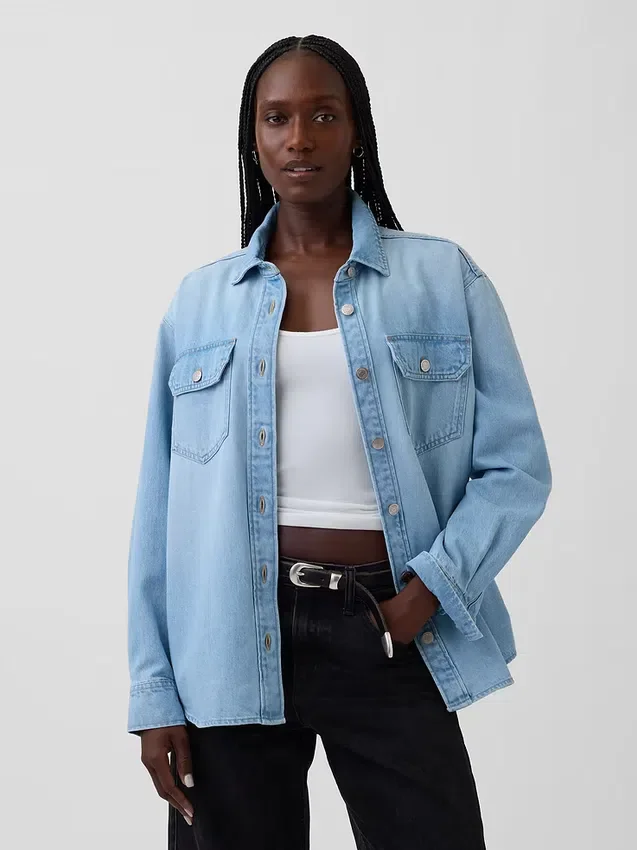 Denim western-overhemdjasje