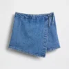 Denim wikkelrokje voor kinderen