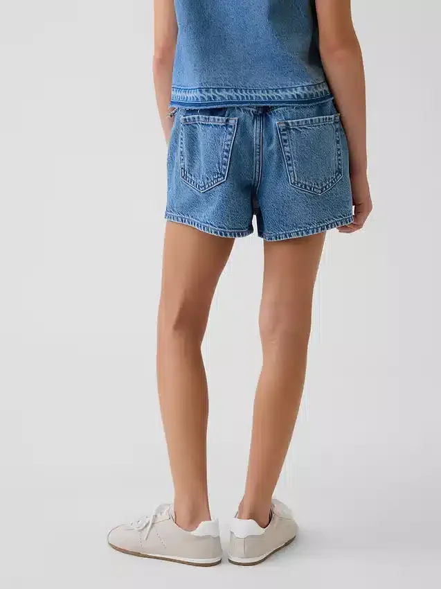 Denim wikkelrokje voor kinderen