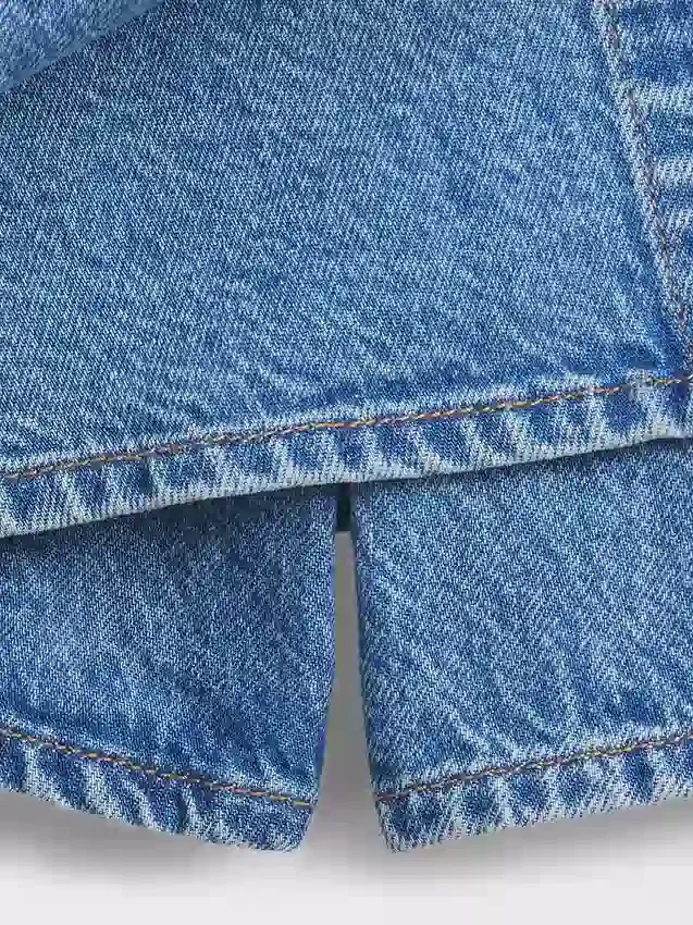 Denim wikkelrokje voor kinderen