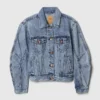 Denimjas met opgerolde mouwen