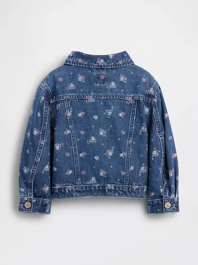 Denimjasje met bloemenprint voor Baby & Peuter