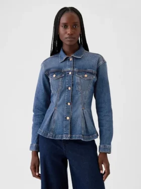 Denimjasje met getailleerde pasvorm