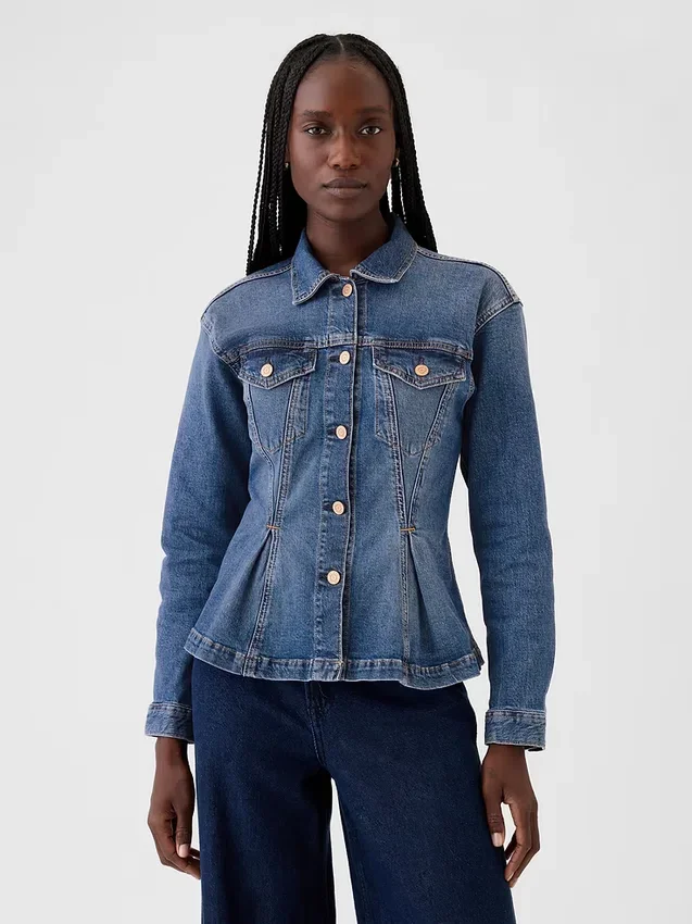 Denimjasje met getailleerde pasvorm