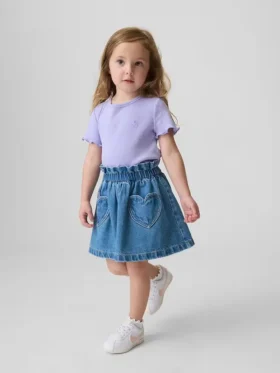Denimrok met hartjespocket voor Baby & Peuter