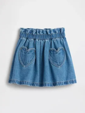 Denimrok met hartjespocket voor Baby & Peuter