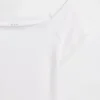 Dichtgeweven jersey off-shoulder crop-T-shirt