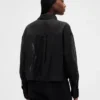 Doorschijnend crop-shirt met rechte zoom