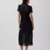 Doorschijnende midi-shirtjurk