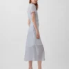 Doorschijnende midi-shirtjurk