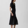 Doorschijnende midi-shirtjurk