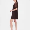 Doorschijnende organza mini-shiftjurk