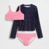 Driedelige rashguard-zwemset voor kinderen