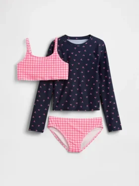Driedelige rashguard-zwemset voor kinderen