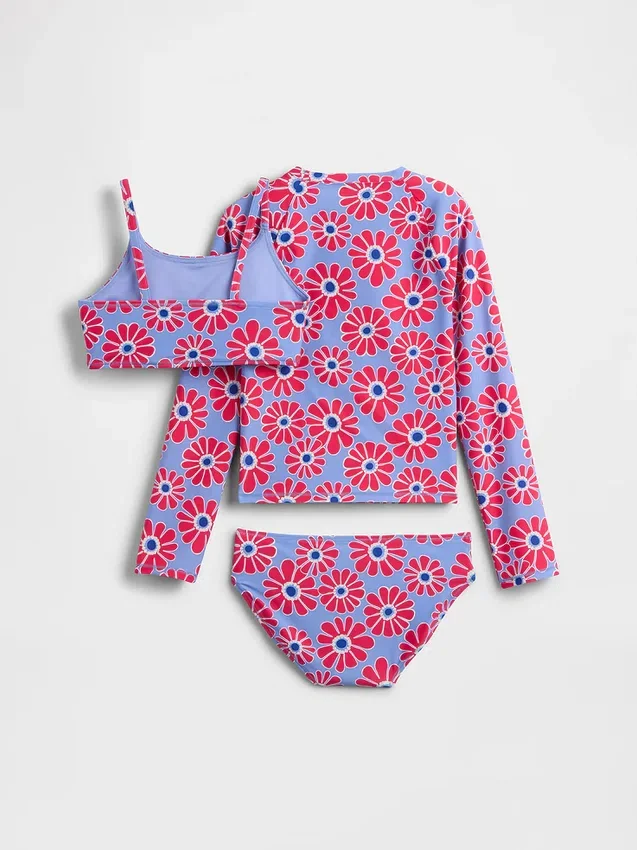 Driedelige rashguard-zwemset voor kinderen