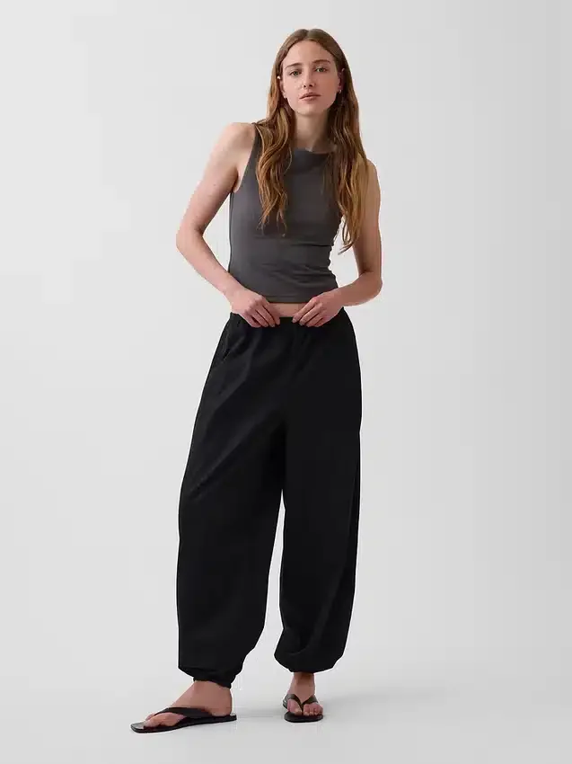 Easy Baggy-joggingbroek van biologisch katoenpopeline