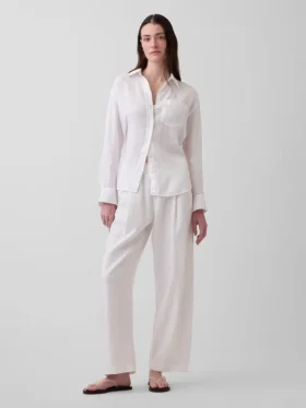 Easy Barrel-broek van linnenmix