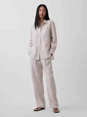 Easy Barrel-broek van linnenmix