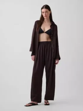 Easy Barrel-broek van linnenmix