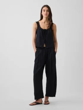 Easy Barrel-broek van linnenmix
