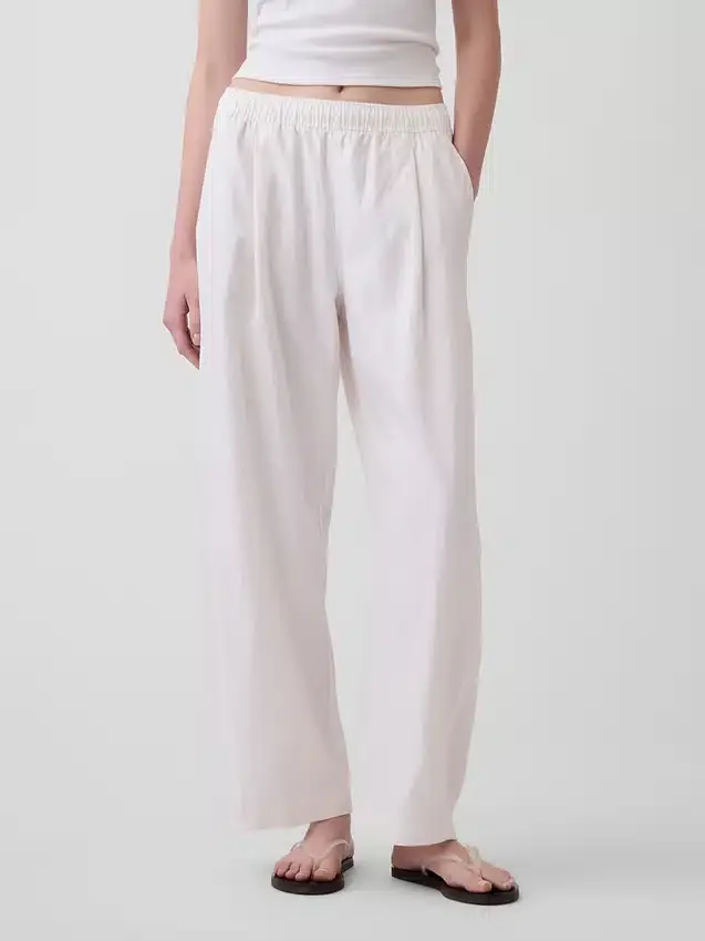 Easy Barrel-broek van linnenmix