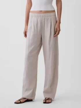 Easy Barrel-broek van linnenmix