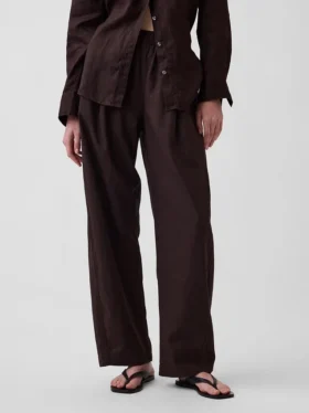 Easy Barrel-broek van linnenmix