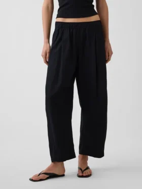 Easy Barrel-broek van linnenmix