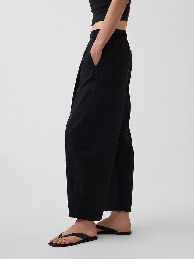 Easy Barrel-broek van linnenmix