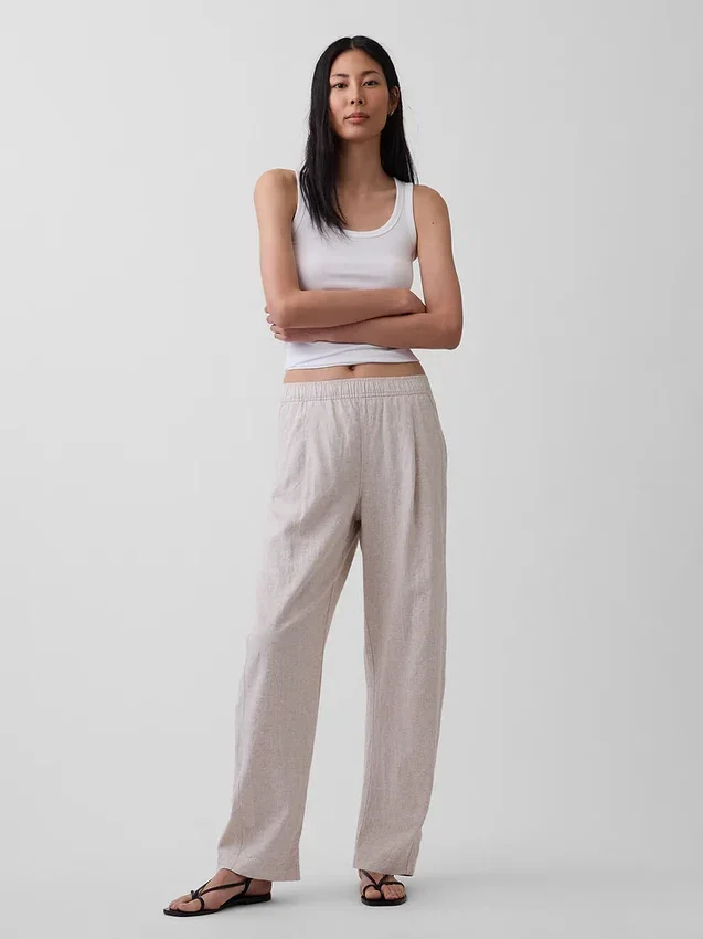 Easy Barrel-broek van linnenmix