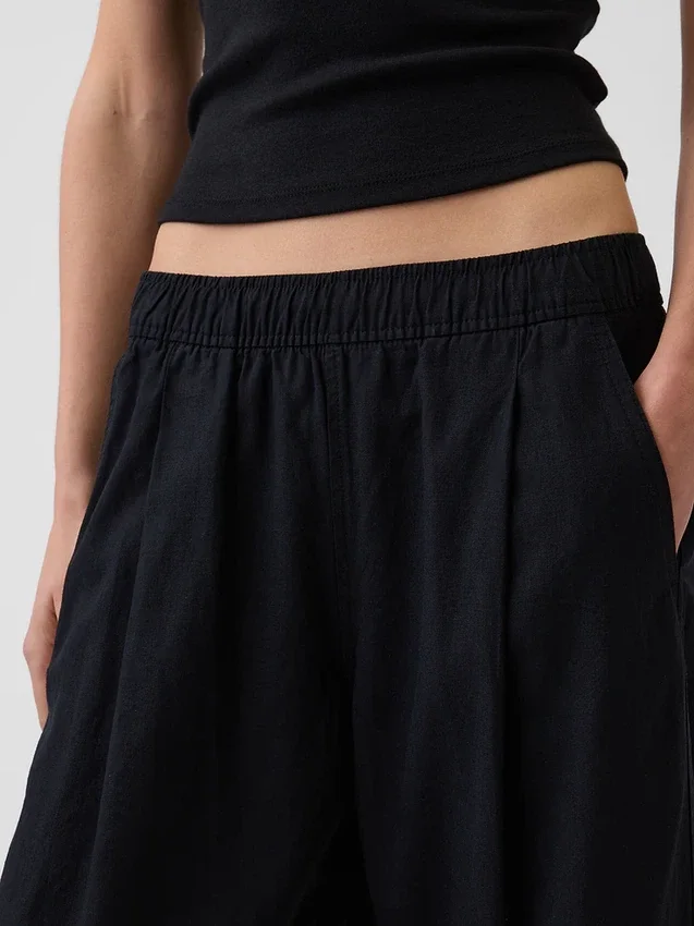 Easy Barrel-broek van linnenmix
