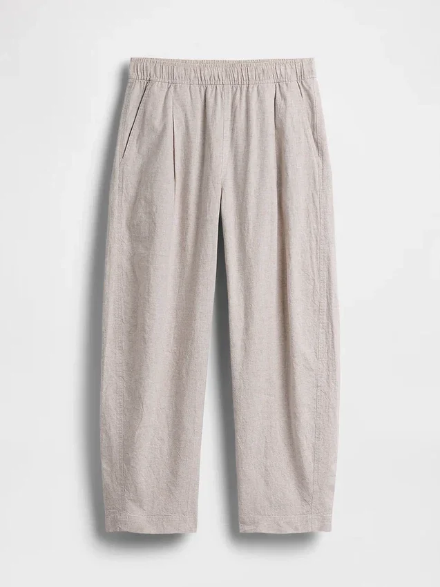 Easy Barrel-broek van linnenmix