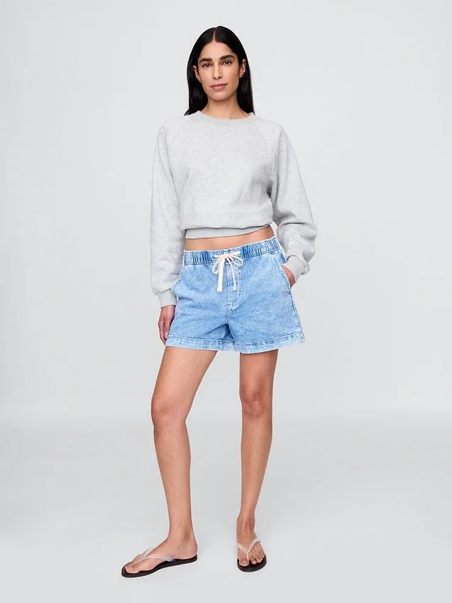 Easy denimkorte broeken