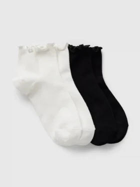 Enkelsokken met gerimpelde rand (2-pack)