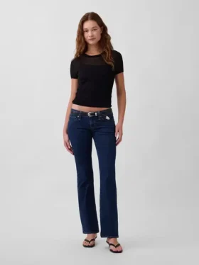 Extra lage taille, lange en slanke Jeans