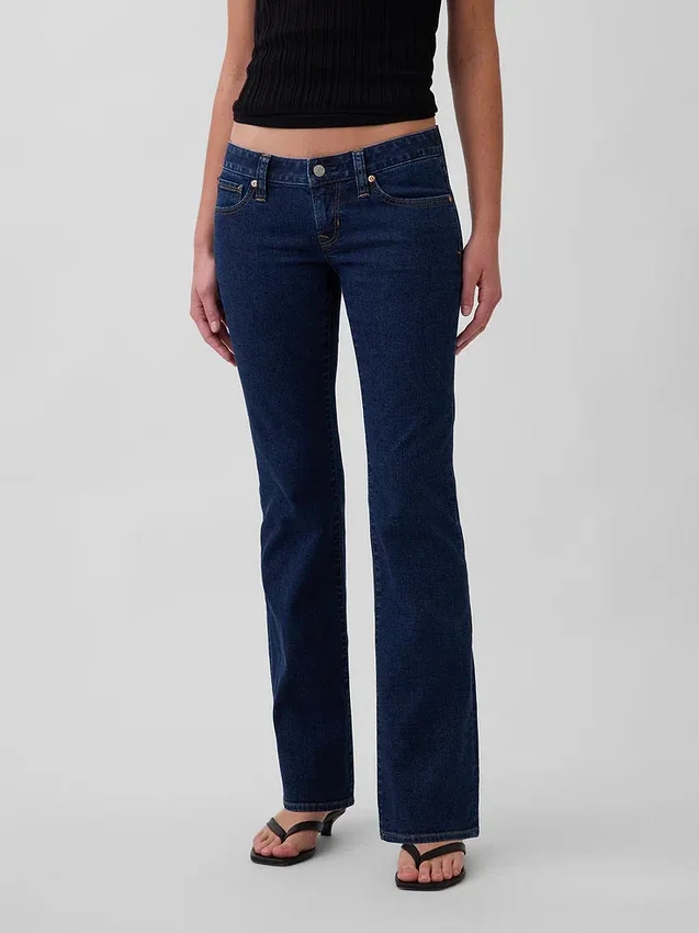 Extra lage taille, lange en slanke Jeans
