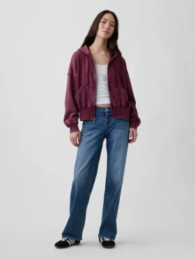 Extra lage taille, loszittende Jeans in jaren '90-stijl