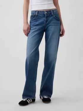 Extra lage taille, loszittende Jeans in jaren ’90-stijl