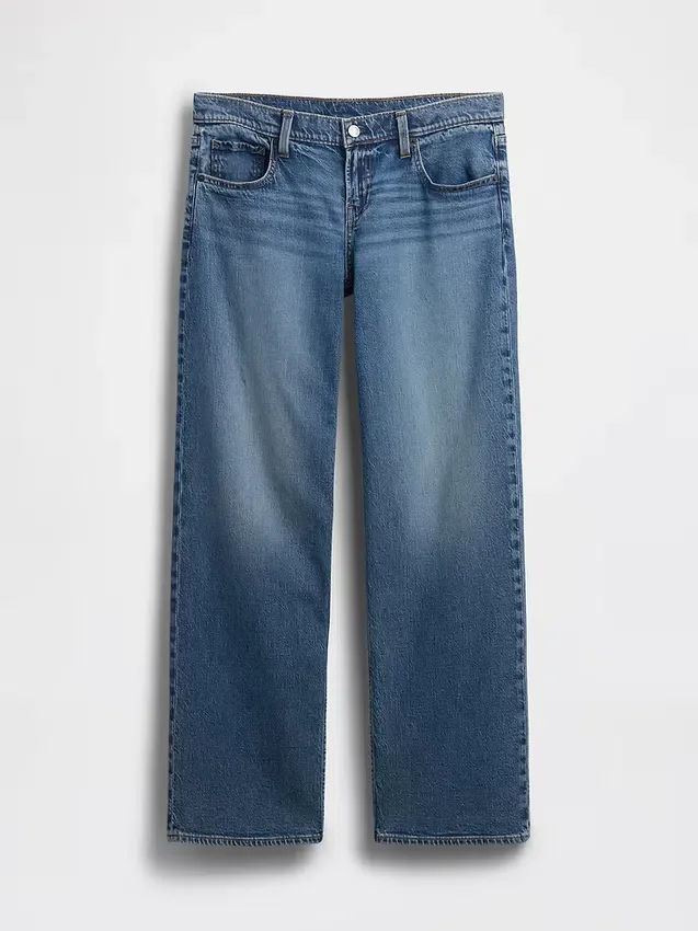 Extra lage taille, loszittende Jeans in jaren '90-stijl