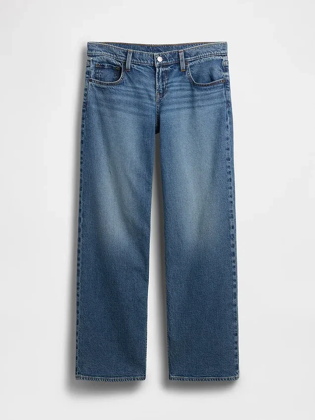 Extra lage taille, loszittende Jeans in jaren '90-stijl