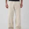 Extra wijde carpenter-Jeans met dubbele knieën