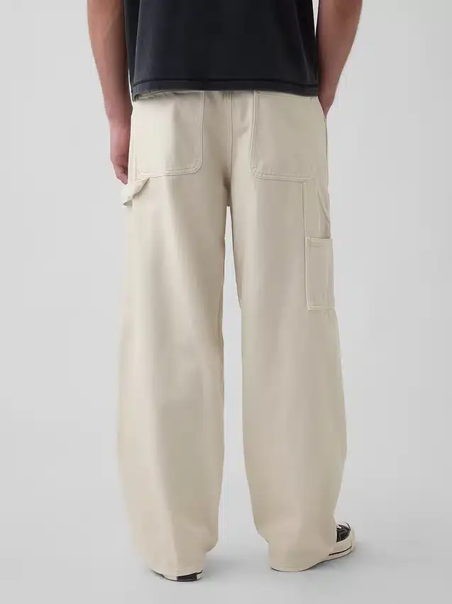 Extra wijde carpenter-Jeans met dubbele knieën
