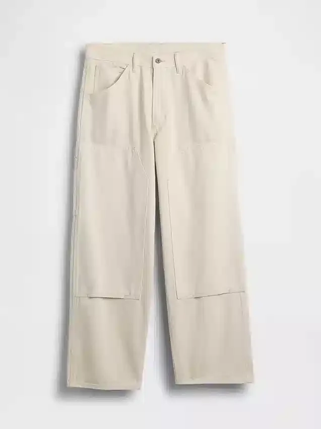 Extra wijde carpenter-Jeans met dubbele knieën