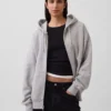 Extra zware hoodie met rits van French Terry voor volwassenen