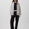 Extra zware hoodie met rits van French Terry voor volwassenen