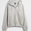 Extra zware hoodie met rits van French Terry voor volwassenen