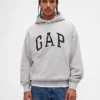 Extra zware oversized hoodie van French Terry met logo voor volwassenen