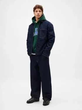 Extra zware oversized hoodie van French Terry met logo voor volwassenen