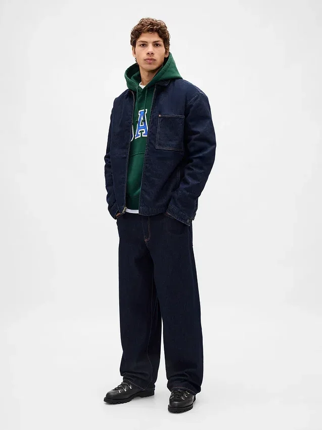 Extra zware oversized hoodie van French Terry met logo voor volwassenen